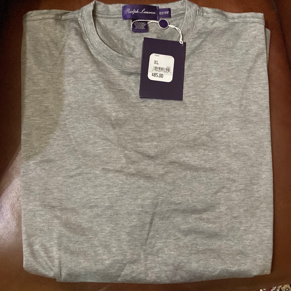 Ralph Lauren Purple Label Light Gray Crewneck Tee